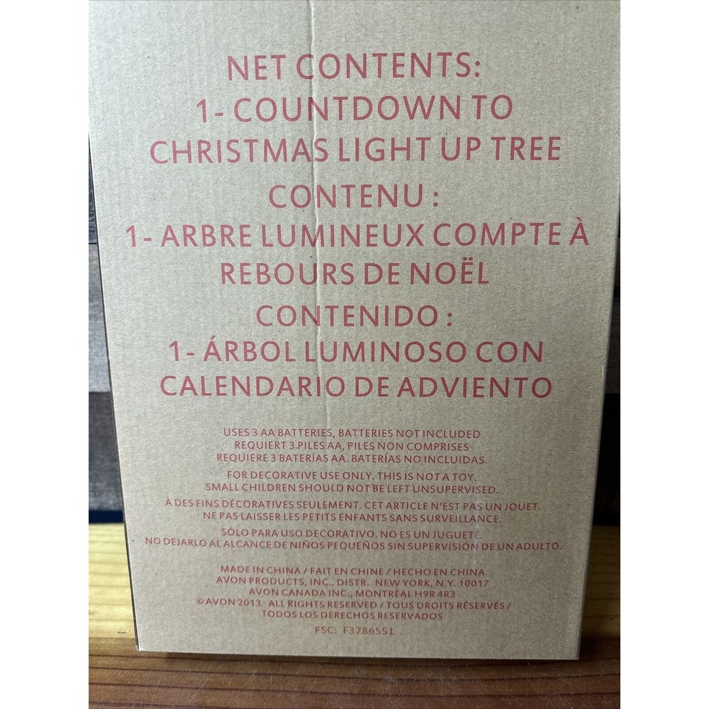 avon countdown to christmas light up tree plays music -missing Star - Picture 6 of 6